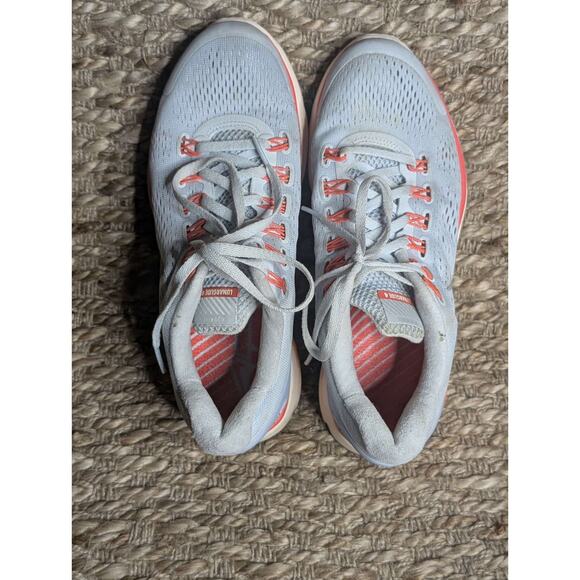 Nike Lunarglide 4 + H2O Repel Womens Gray Salmon Lace Up Running Shoes Size 8 - Picture 8 of 11